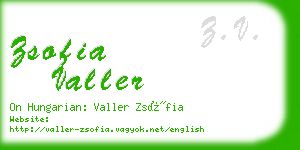 zsofia valler business card